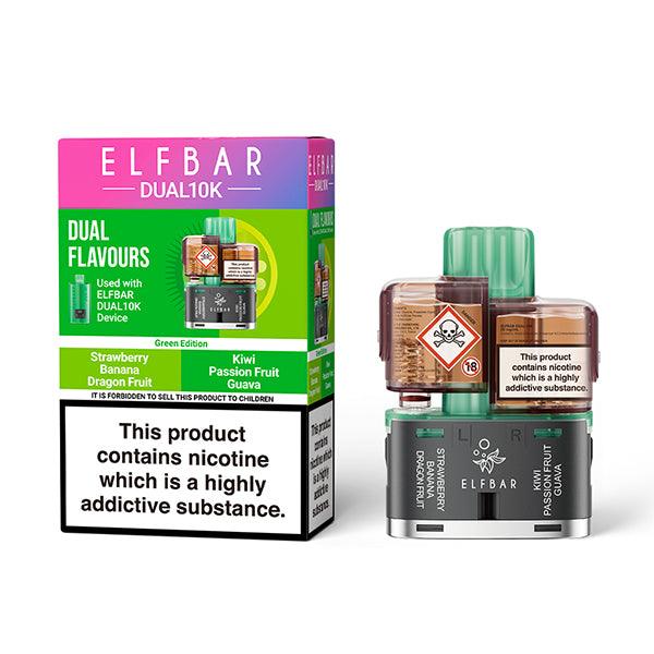 Elf Bar Dual 10k Green Edition Refill Pack - Vapeslough