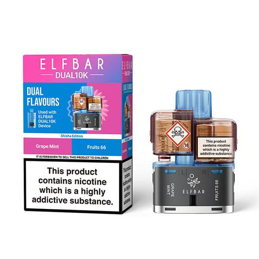 Elf Bar Dual 10k Shisha Edition Refill Pack - Vapeslough