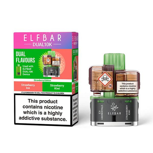 Elf Bar Dual 10k Strawberry Edition Refill Pack - Vapeslough
