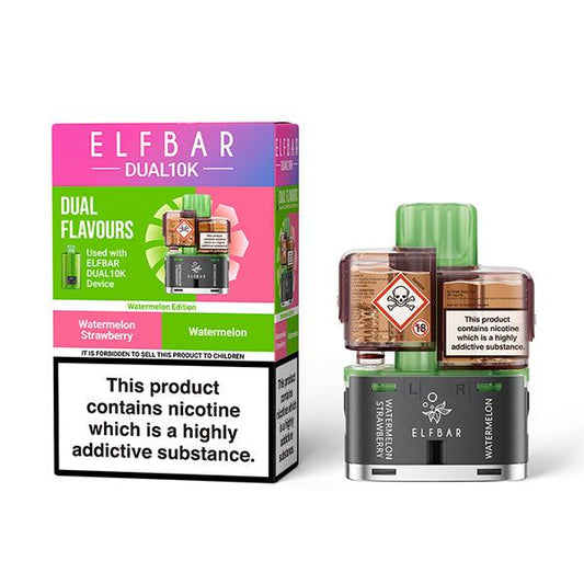 Elf Bar Dual 10k Watermelon Edition Refill Pack - Vapeslough