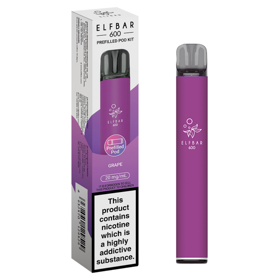 GRAPE - ELFBAR 600 PREFILLED POD KIT