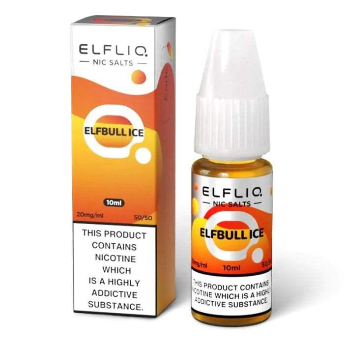 ELFBULL ICE 10ML E LIQUID NICOTINE SALT BY ELFLIQ - ELFBAR - Vapeslough