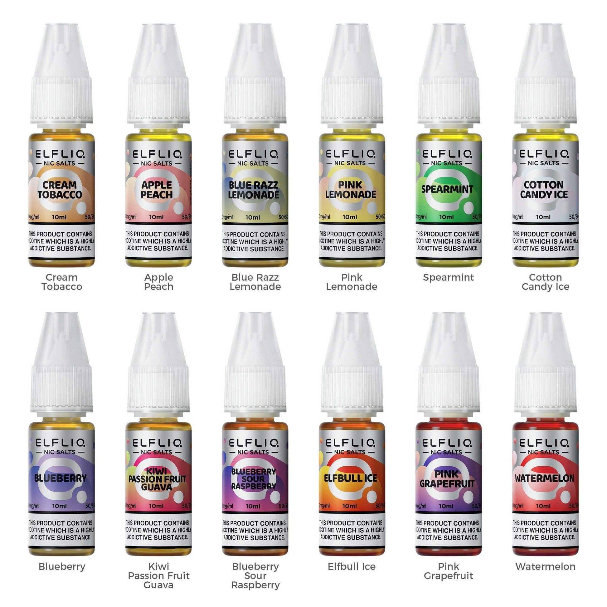 ELFLIQ: THE OFFICIAL ELF BAR LIQUID - 10ML E-LIQUID NICOTINE SALT - £2.99 - Vapeslough