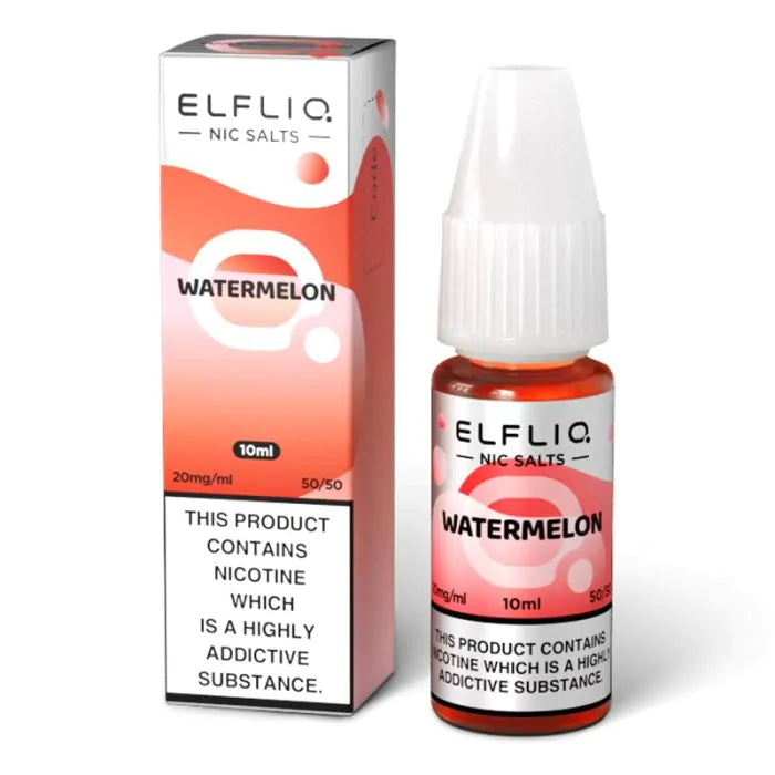 WATERMELON 10ML E LIQUID NICOTINE SALT BY ELFLIQ - ELFBAR