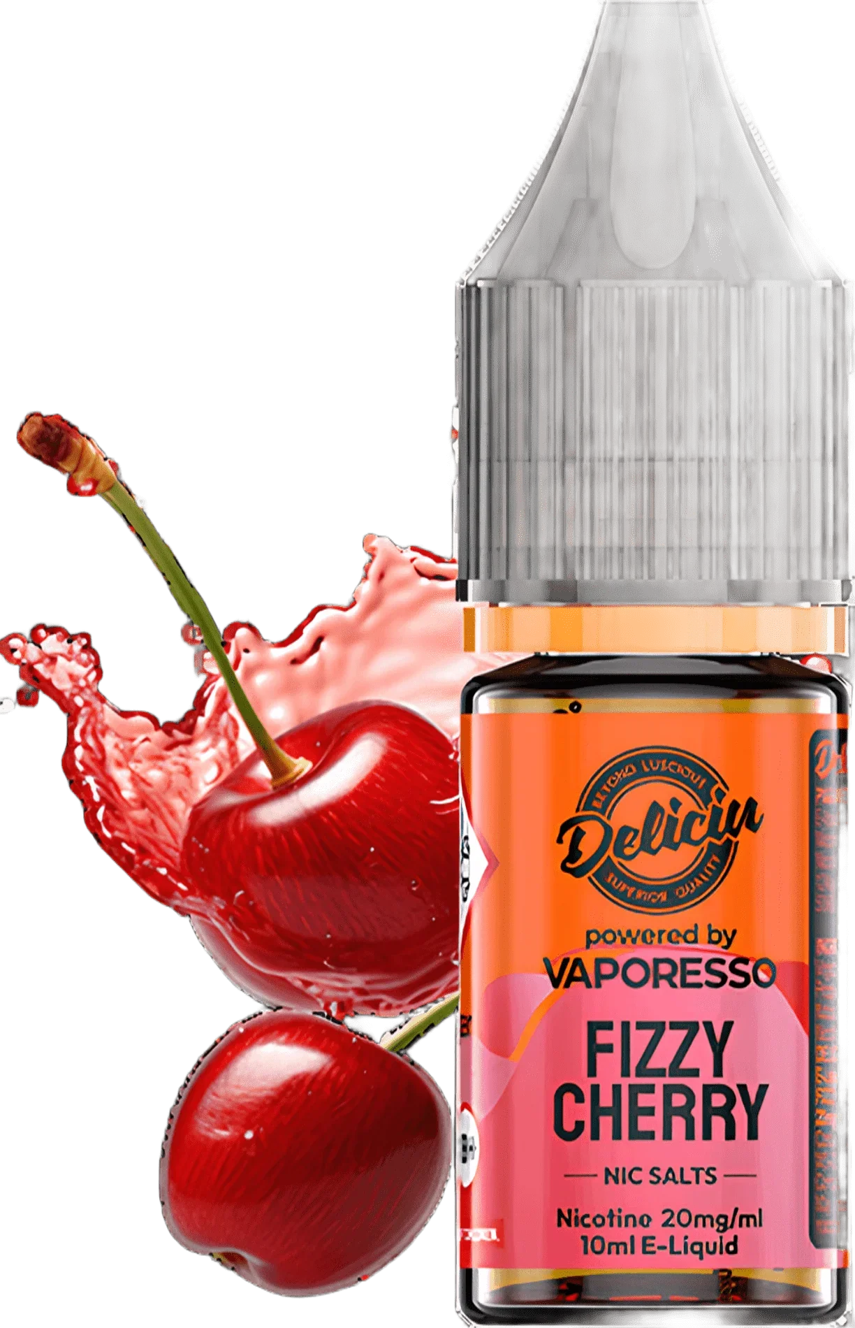 FIZZY CHERRY - 10ML NIC SALT E-LIQUID BY DELICIU VAPORESSO - 10MG|20MG - Vapeslough