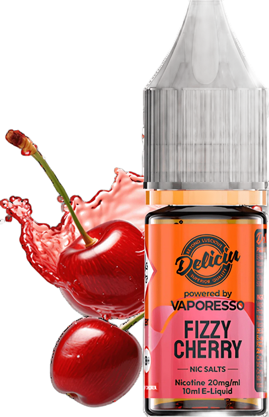 FIZZY CHERRY - 10ML NIC SALT E-LIQUID BY DELICIU VAPORESSO - 10MG|20MG - Vapeslough