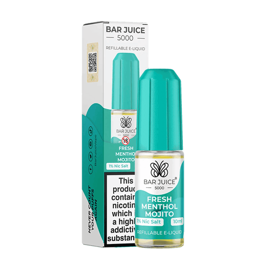 FRESH MENTHOL MOJITO 10ML E LIQUID NICOTINE SALT BY BAR JUICE 5000 - Vapeslough