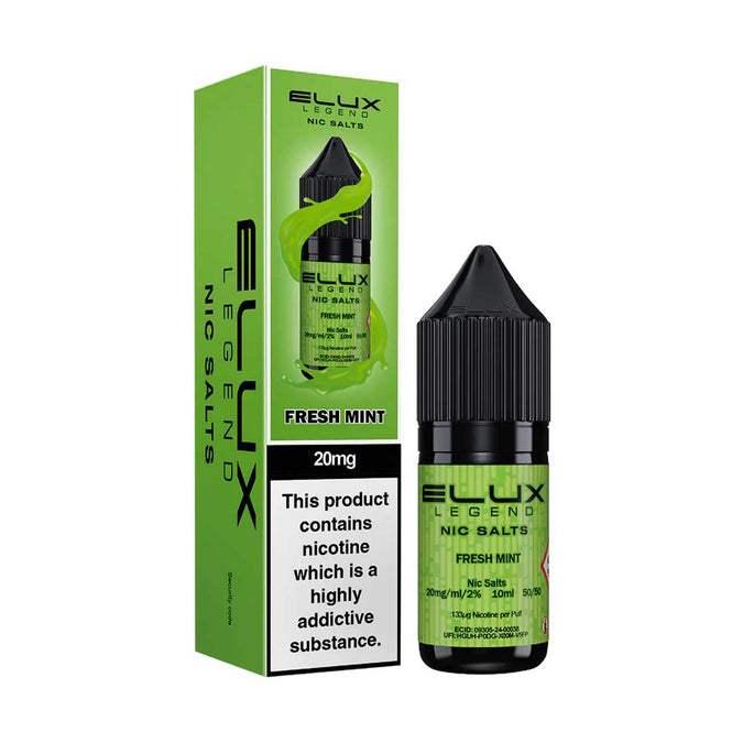 FRESH MINT 10ML NIC SALT BY ELUX LEGEND 10MG(1%) | 20MG(2%) - Vapeslough