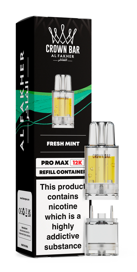 Fresh Mint Al Fakher Crown Bar Pro Max 12K Refill Pod - Vapeslough