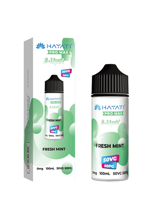 FRESH MINT - HAYATI PRO MAX 100ML SHORT FILL - 50/50PG/VG E-LIQUID - Vapeslough