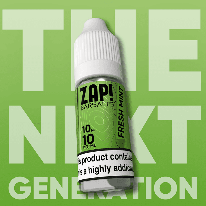 FRESH MINT ZAP! 10ML BAR NIC SALT E-LIQUID BY ZAP! - 10MG | 20MG - Vapeslough