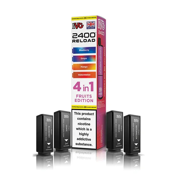 Fruits Edition IVG 2400 Reload 4-in-1 Prefilled Pods - Vapeslough