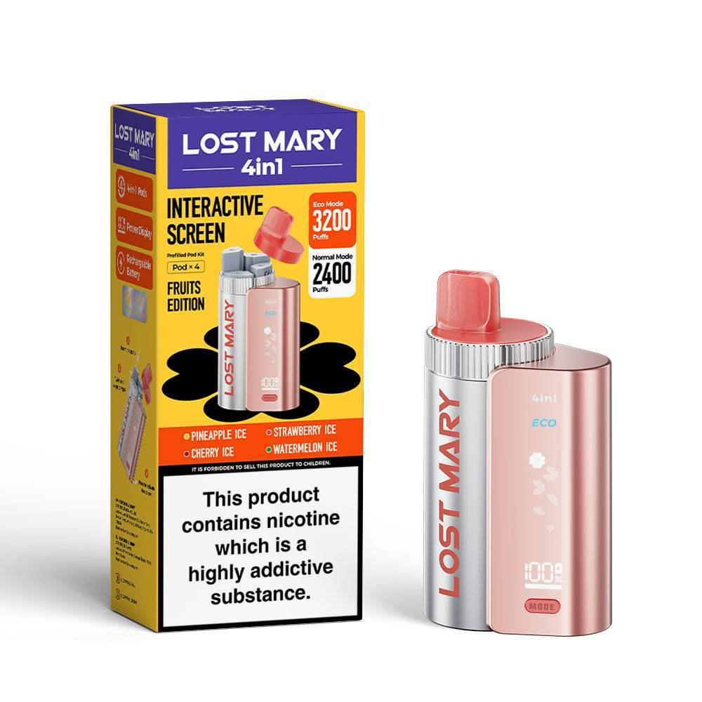 FRUITS EDITION - LOST MARY 4IN1 POD SYSTEM DEVICE KIT - 3200PUFFS - Vapeslough