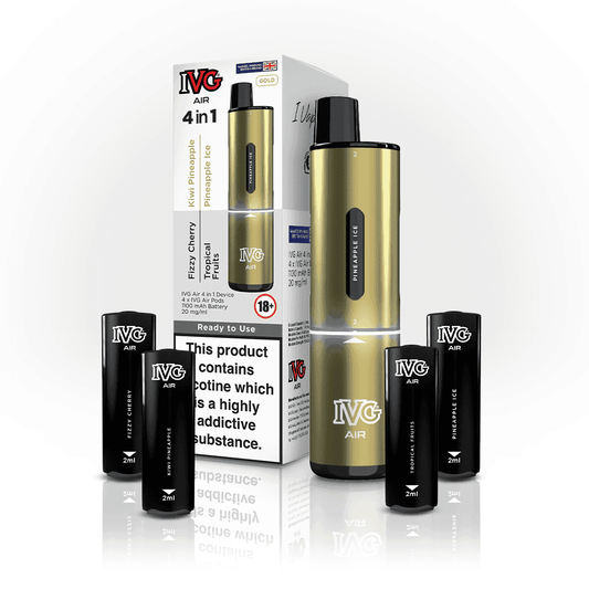 GOLD EDITION IVG AIR 4 IN 1 VAPE KIT - Vapeslough