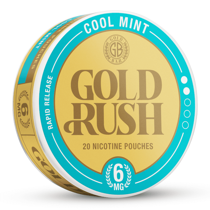 COLD MINT - GOLD BAR GOLD RUSH NICOTINE POUCHES - 20PCS