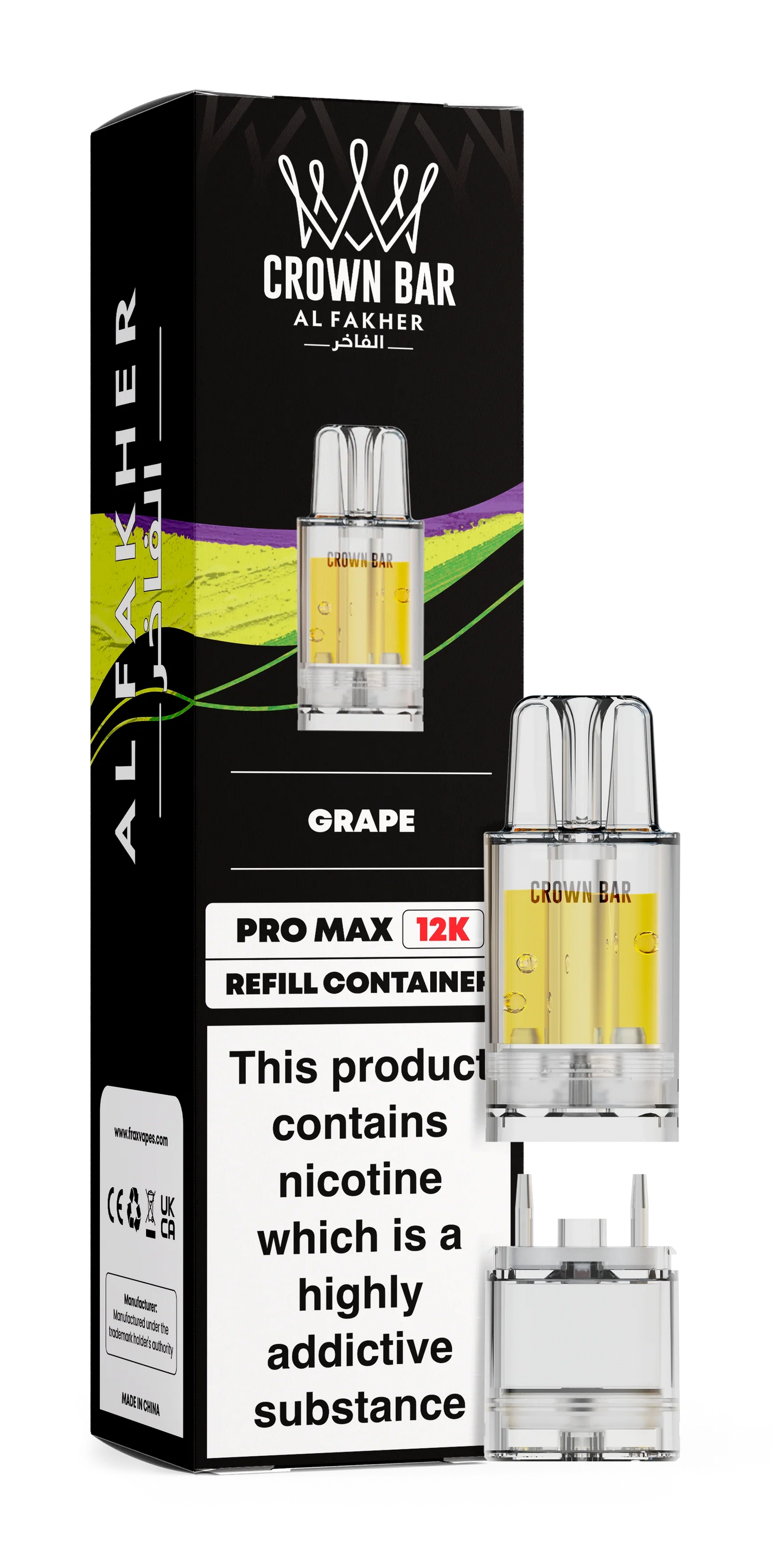 Grape Al Fakher Crown Bar Pro Max 12K Refill Pod - Vapeslough