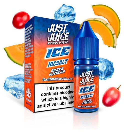 GRAPE & MELON ICE NIC SALT BY JUST JUICE - Vapeslough