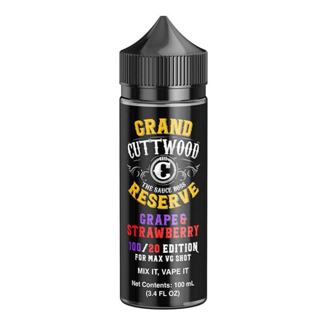 GRAPE & STRAWBERRY 100ML SHORT FILL E-LIQUID BY CUTTWOOD GRAND RESERVE - Vapeslough