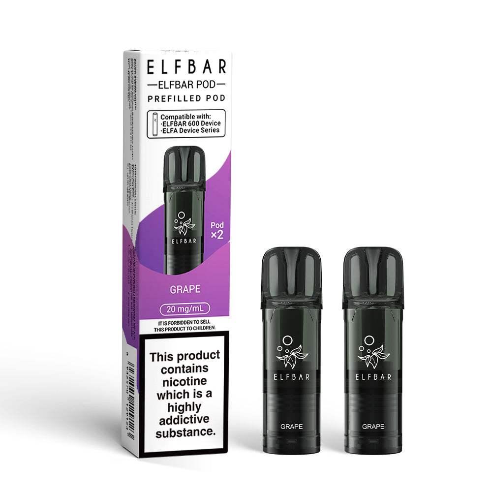 GRAPE ELFBAR 600 PODS (PACK OF 2) - Vapeslough