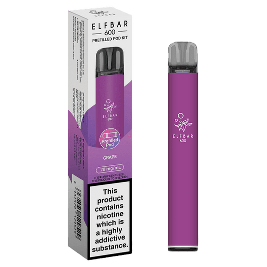 GRAPE - ELFBAR 600 PREFILLED POD KIT - Vapeslough