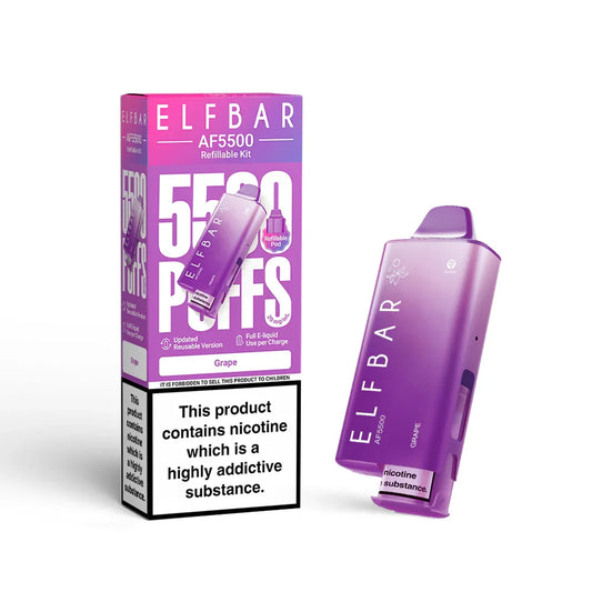 Grape - ELFBAR AF55000 Pre-Filled Pod Kit - Vapeslough