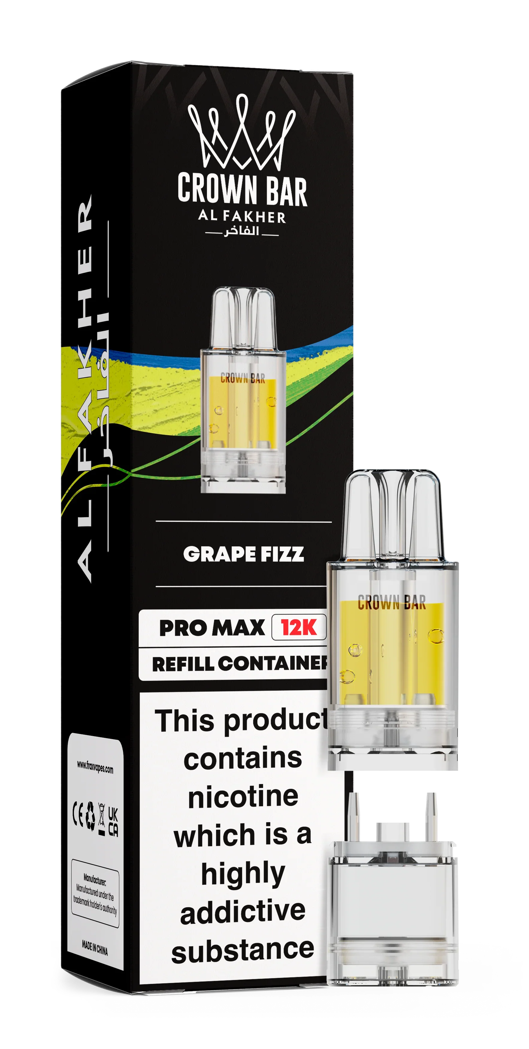 Grape Fizz Al Fakher Crown Bar Pro Max 12K Refill Pod - Vapeslough