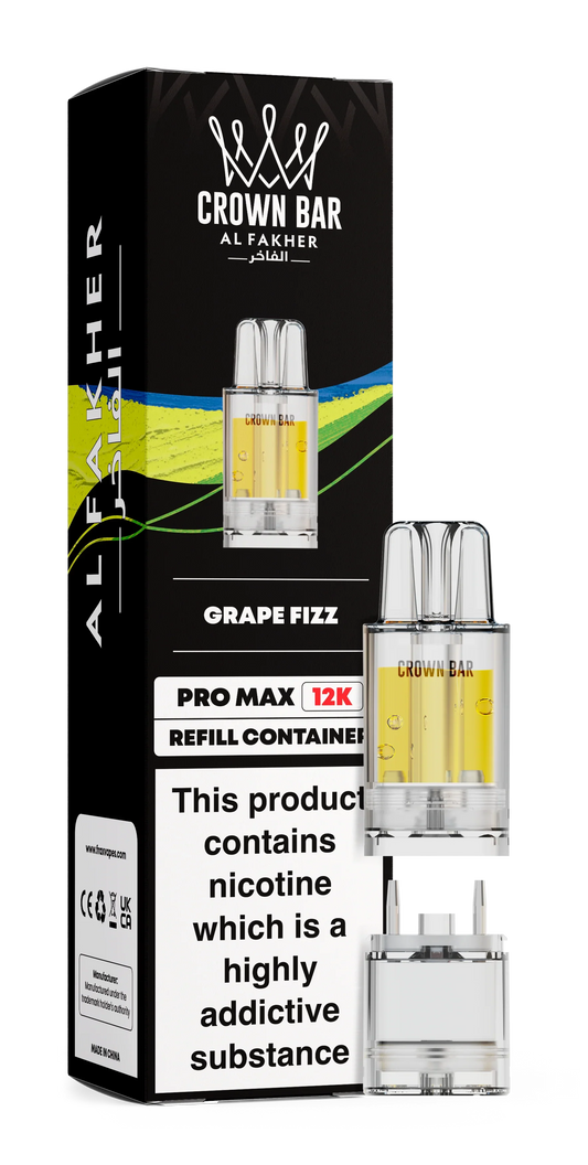 Grape Fizz Al Fakher Crown Bar Pro Max 12K Refill Pod - Vapeslough
