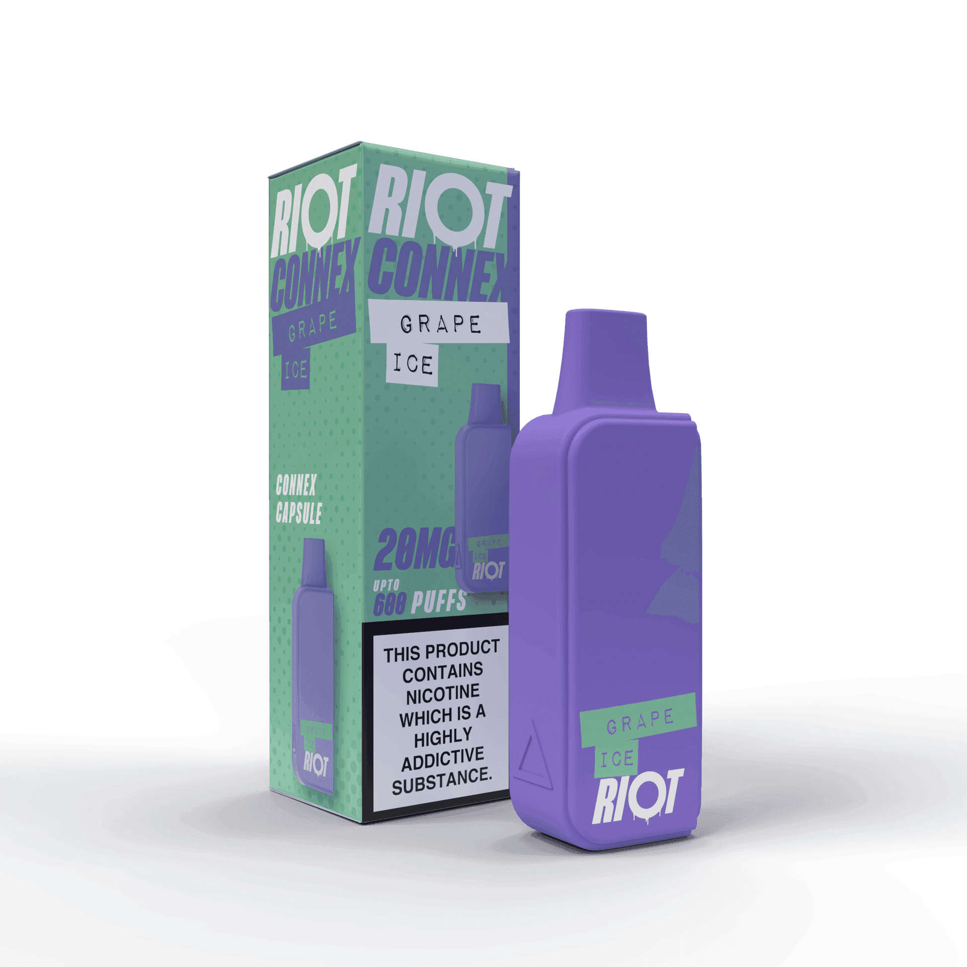 GRAPE ICE - RIOT CONNEX - PRE-FILLED POD - 600 PUFFS BY RIOT SQUAD - Vapeslough