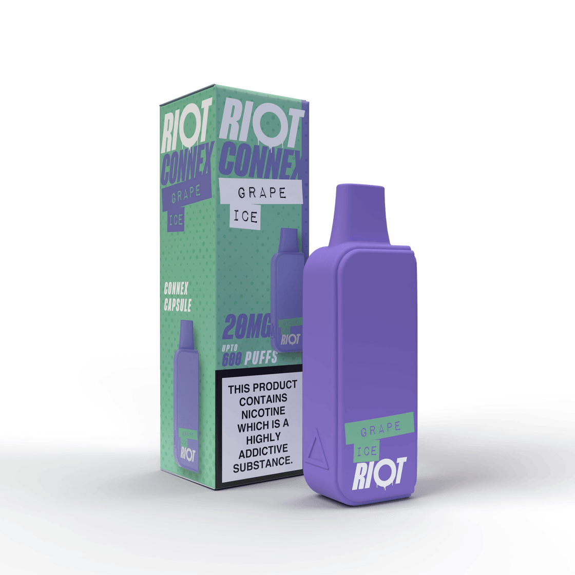 GRAPE ICE - RIOT CONNEX - PRE-FILLED POD - 600 PUFFS BY RIOT SQUAD - Vapeslough