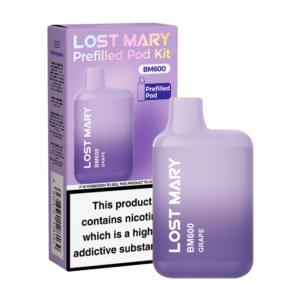GRAPE - LOST MARY BM600 PREFILLED POD KIT - Vapeslough