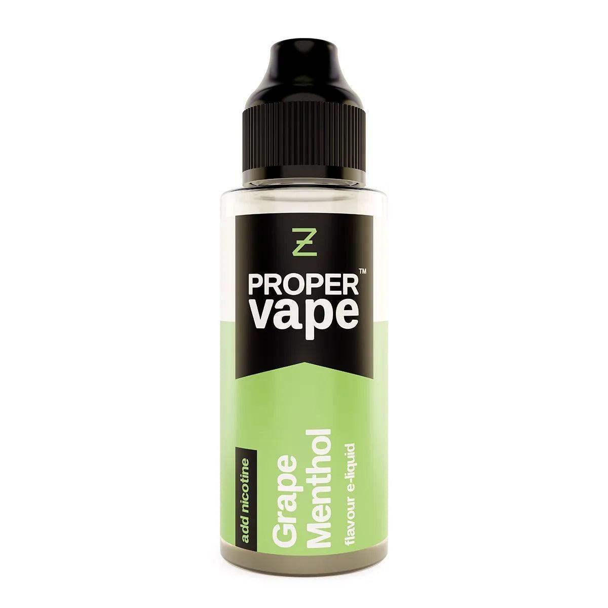 GRAPE MENTHOL 100ML SHORT FILL E-LIQUID BY PROPER VAPE - ZEUS JUICE - Vapeslough