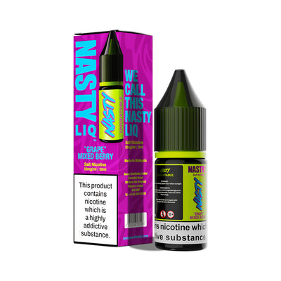 GRAPE MIXED BERRY 10ML E LIQUID NICOTINE SALT BY NASTY LIQ