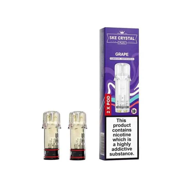 GRAPE SKE CRYSTAL PLUS PODS (PACK OF 2) - Vapeslough