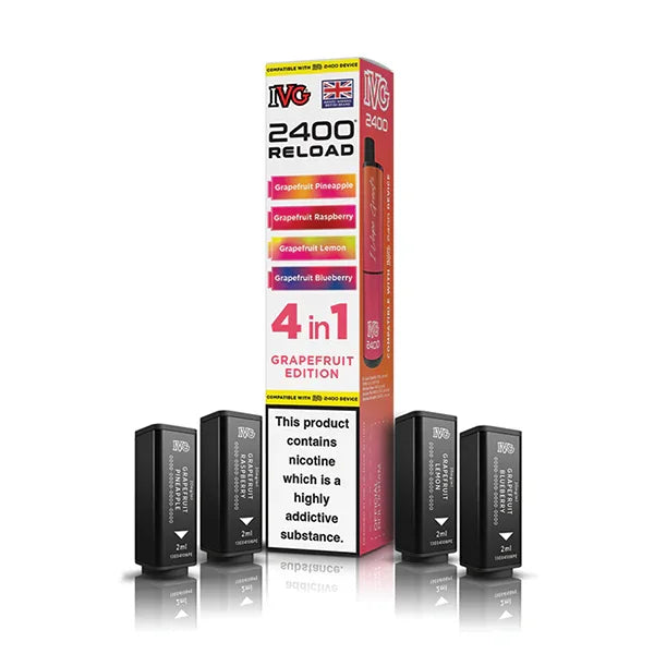 Grapefruit Edition IVG 2400 Reload 4-in-1 Prefilled Pods - Vapeslough
