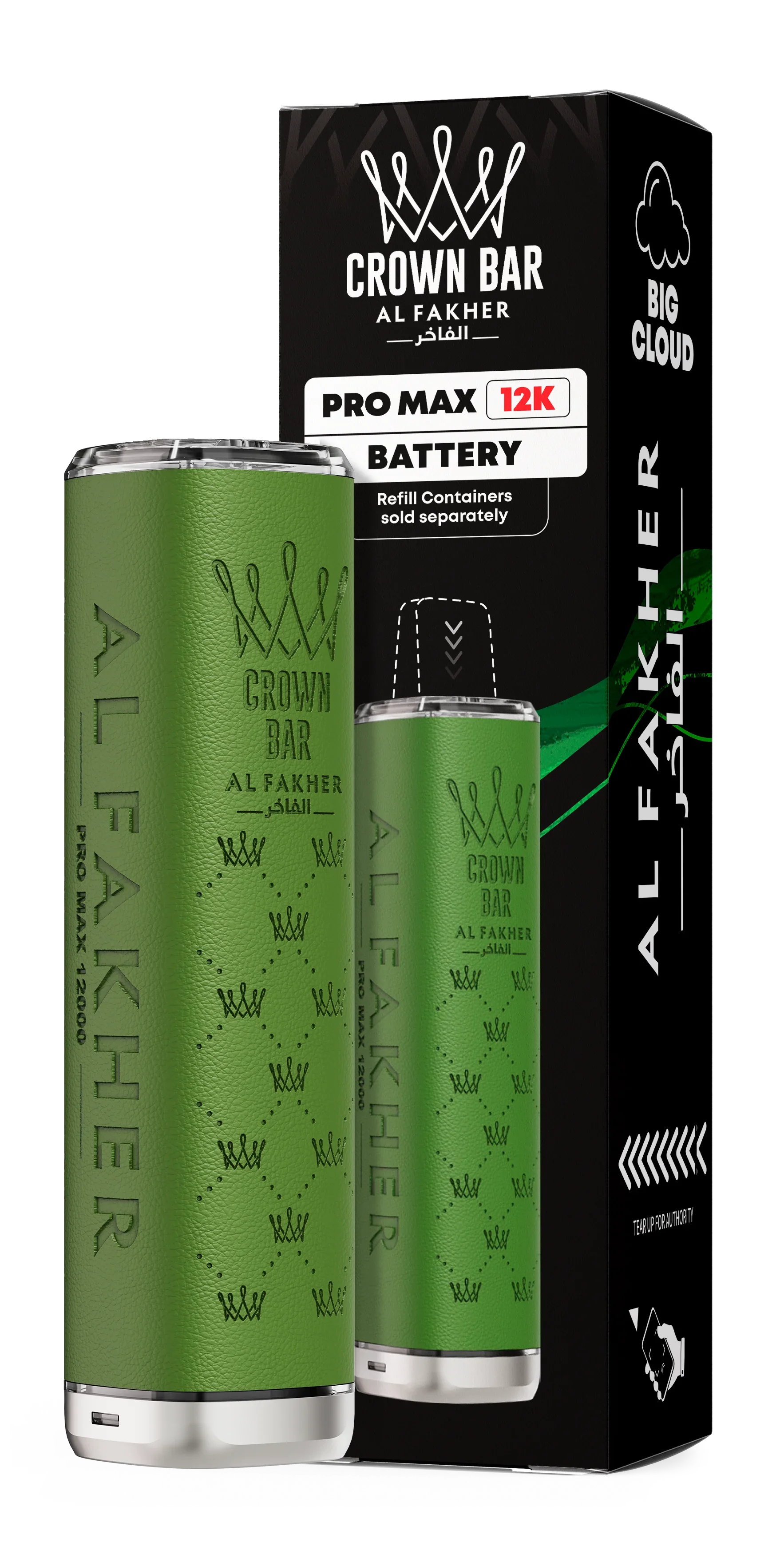 Green Al Fakher Crown Bar Pro Max 12K Device - Vapeslough