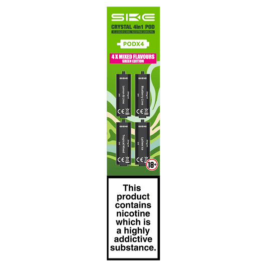 GREEN EDITION - SKE CRYSTAL 4IN1 PODS - PACK OF 4 - Vapeslough