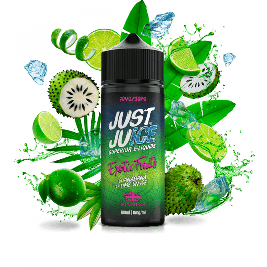 GUANABANA & LIME ON ICE 100ML SHORT FILL E-LIQUID BY JUST JUICE - Vapeslough