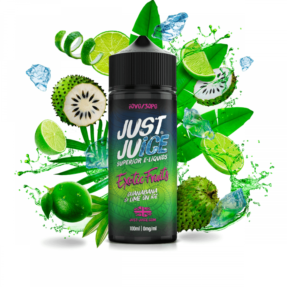 GUANABANA & LIME ON ICE 100ML SHORT FILL E-LIQUID BY JUST JUICE - Vapeslough