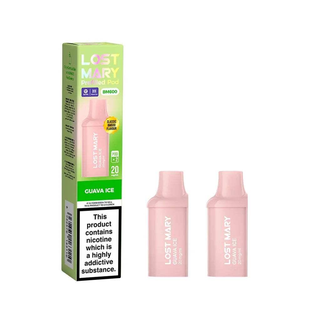 GUAVA ICE LOST MARY BM600 PODS (PACK OF 2) - Vapeslough