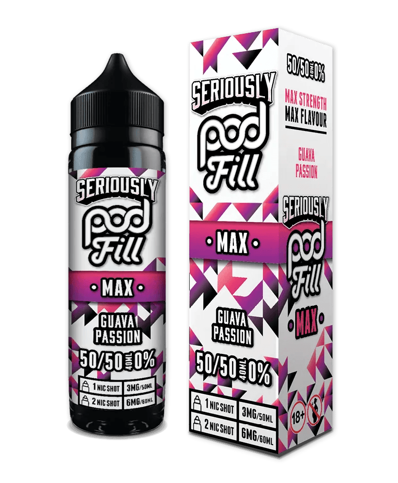 GUAVA PASSION - 40ML SHORT FILL 50/50 BY SERIOUSLY POD FILL MAX - Vapeslough