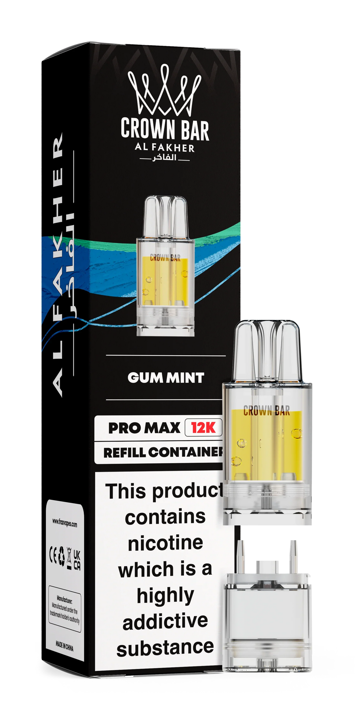 Gum Mint Al Fakher Crown Bar Pro Max 12K Refill Pod - Vapeslough