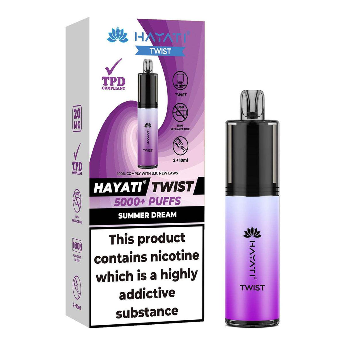 SUMMER DREAM - HAYATI TWIST 5000 DISPOSABLE VAPE - 20MG(2%)