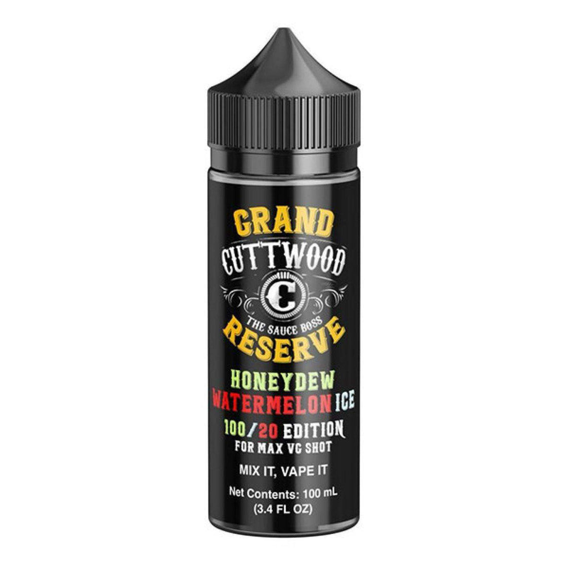 HONEYDEW WATERMELON ON ICE 100ML SHORT FILL E-LIQUID BY CUTTWOOD GRAND RESERVE - Vapeslough