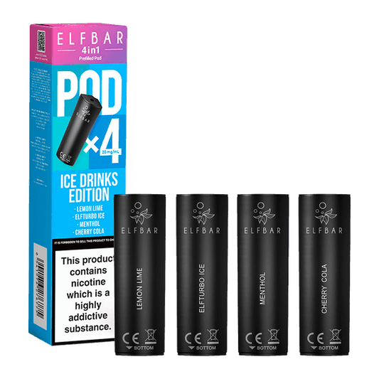 ICE DRINKS EDITION ELFBAR 4IN1 PODS - Vapeslough