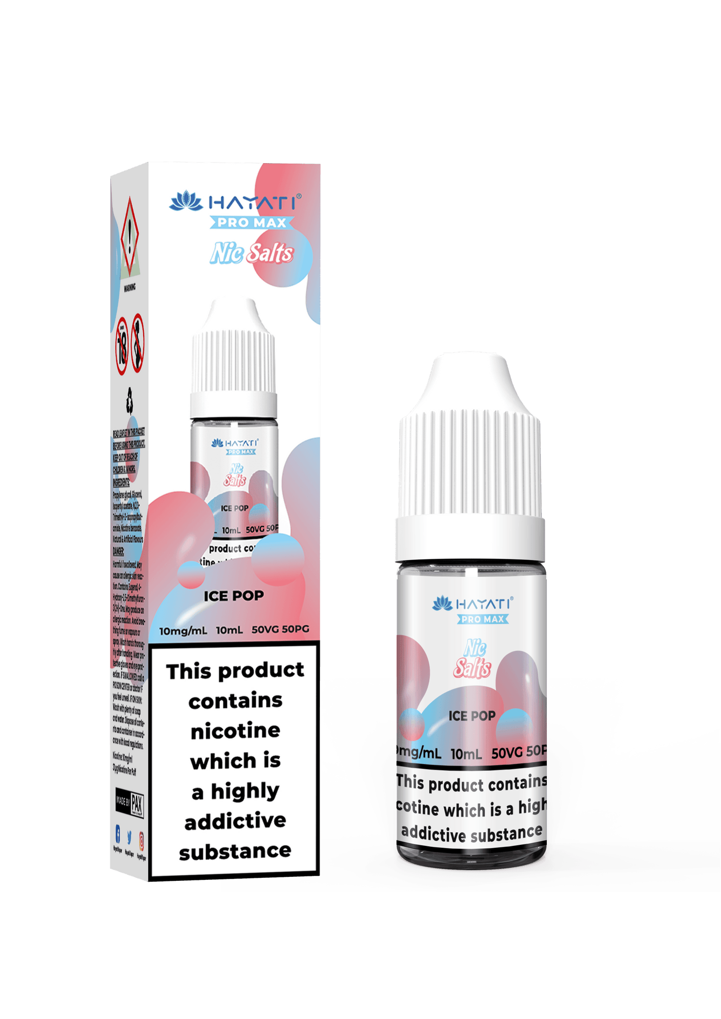 ICE POP 10ML NIC SALT BY HAYATI PRO MAX 10MG(1%) | 20MG(2%) - Vapeslough