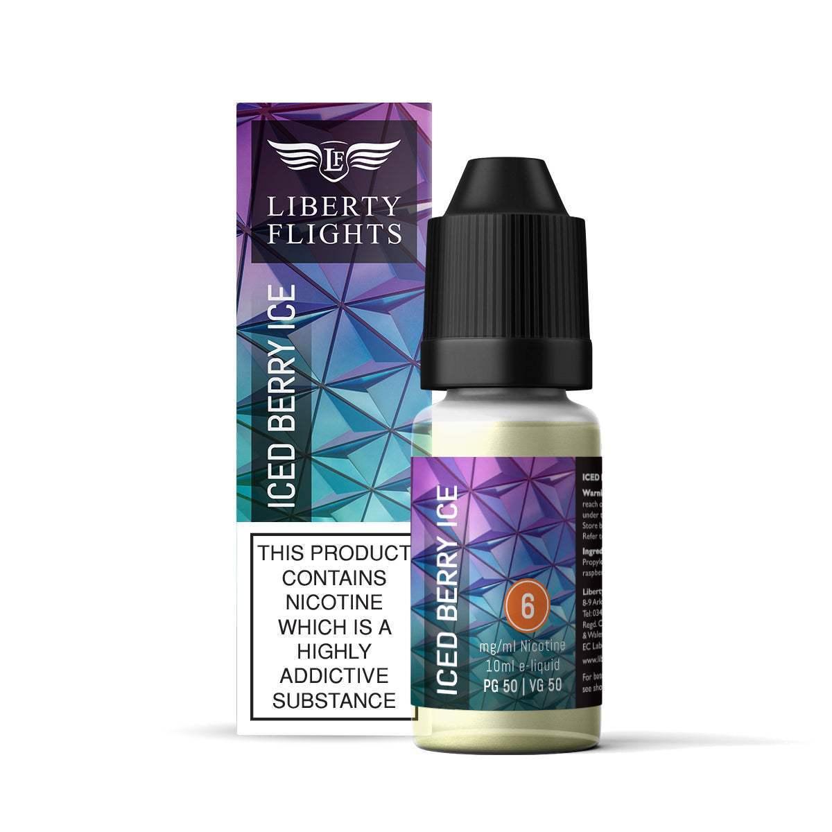 ICED BERRY ICE - 10ML E-LIQUID 50VG|50PG BY LIBERTY FLIGHTS - 0MG|3MG|6MG|12MG|18MG - 1X|3X|4X|10X BOTTLES - Vapeslough