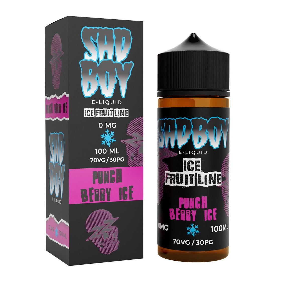 ICED FRUIT LINE: PUNCH BERRY ICE 100ML SHORT FILL E-LIQUID BY SAD BOY - Vapeslough