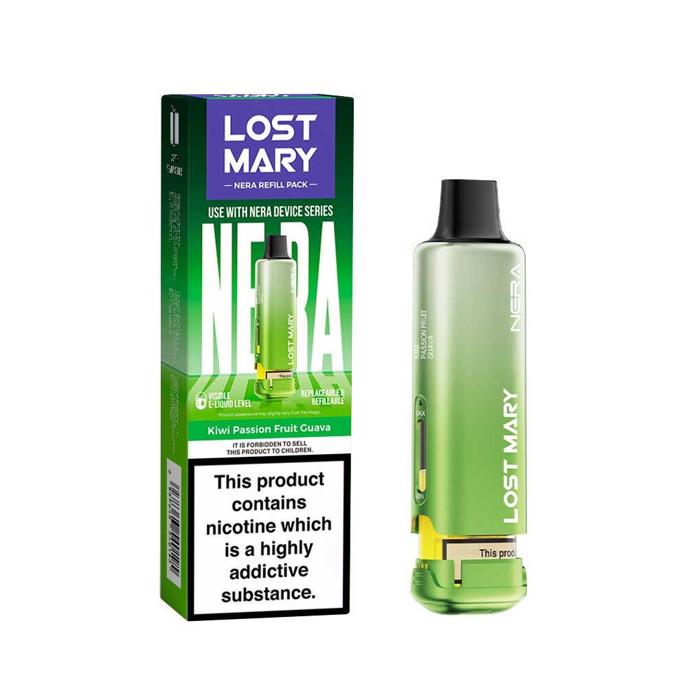 KIWI PASSIONFRUIT & GUAVA - LOST MARY NERA 15K REPLACEMENT PREFILLED POD