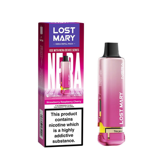 STRAWBERRY RASPBERRY CHERRY - LOST MARY NERA 15K REPLACEMENT PREFILLED POD