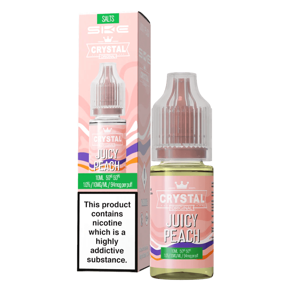 JUICY PEACH 10ML NIC SALT E-LIQUID BY SKE CRYSTAL ORIGINAL - Vapeslough